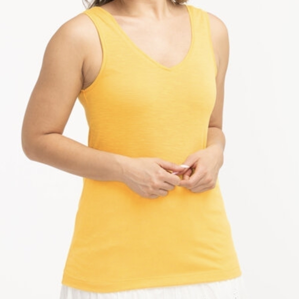 XL • Cleo • Relaxed V-Neck Tank Top 🧡